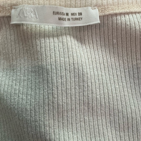 Zara Cream Sleeveless Cutout Top Size Medium - Picture 6 of 9